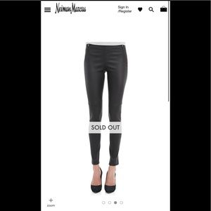 Theory Keil Danish Black Lamb Leather Leggings